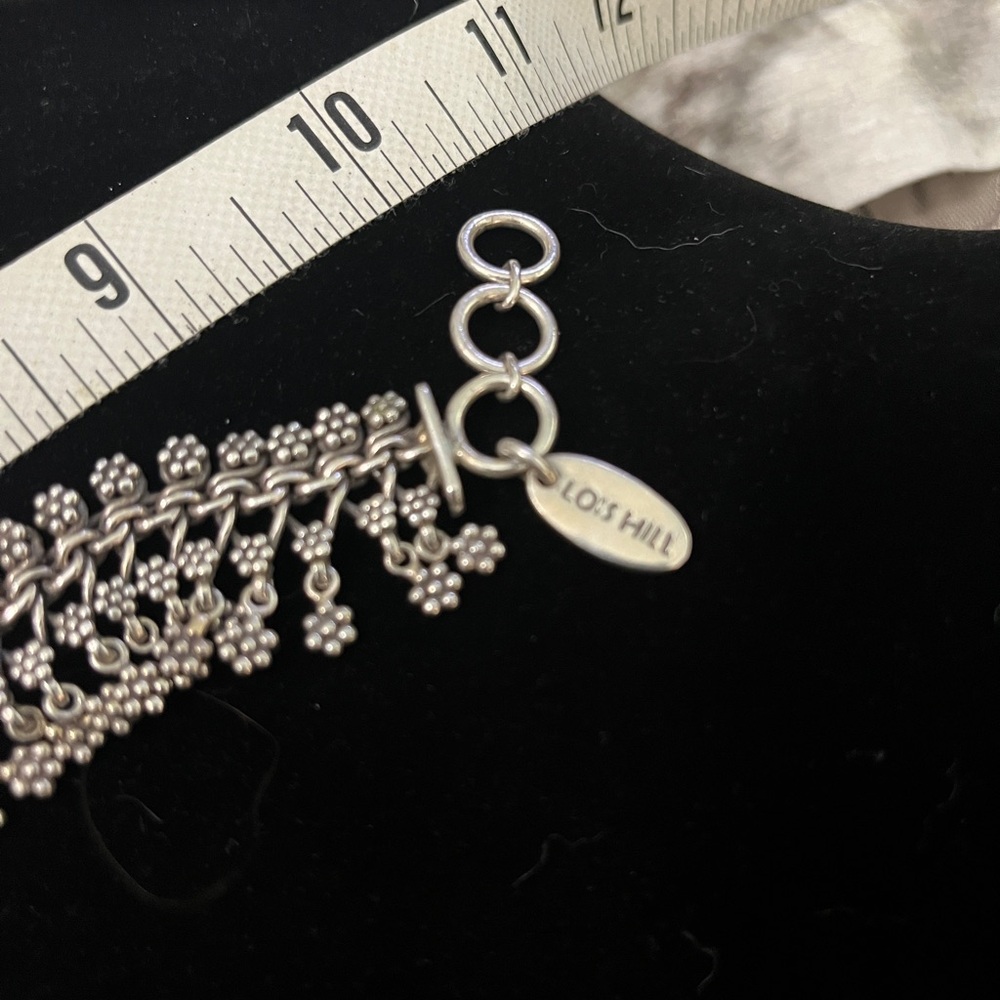 Vintage Lois Hill sterling silver Anklet 9-11inch 925 Street Urchin Rare - Picture 3 of 4
